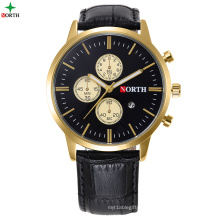 North 6032 Top Brand Luxury Business Men Waterproof Leather Watch Gentleman Fashion Model Essential Luxurious Business Watches